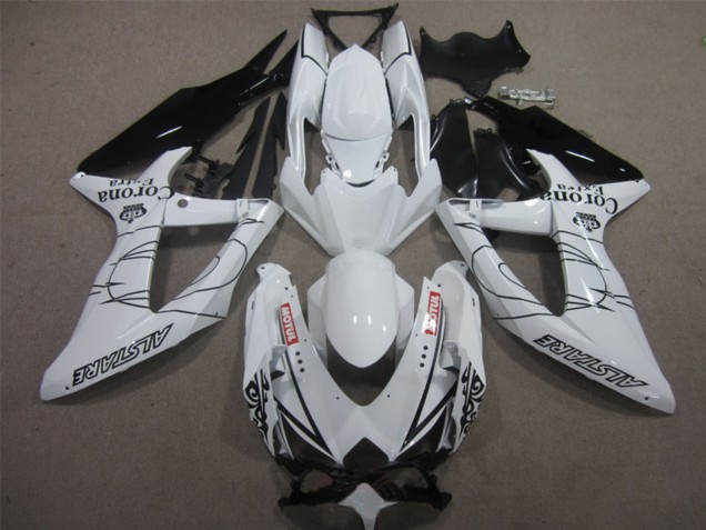 Carenados Moto Suzuki GSXR 600 2008-2010 - Blanco Negro Corona Extra Motul