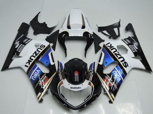 Carenados Moto Suzuki GSXR 750 2001-2003 - Blanco Azul Negro Brillante Viru