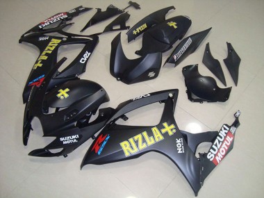 Carenados Moto Suzuki GSXR 750 2006-2007 - Negro Mate Amarillo Rizla Motul