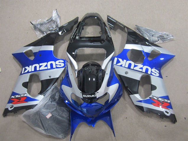 Carenados Moto Suzuki GSXR 1000 2000-2002 - Azul Plata Negro Rojo Blanco Calcomanía