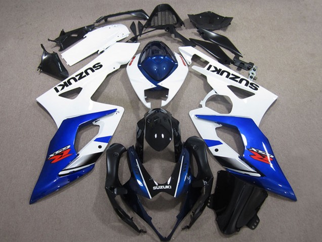 Carenado Moto Suzuki GSXR 1000 2005-2006 - Blanco Azul Negro Brillante