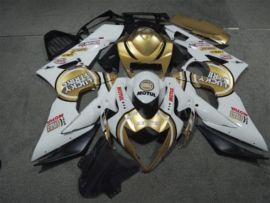 Carenados Moto Suzuki GSXR 1000 2005-2006 - Blanco Oro Lucky Strike Motul