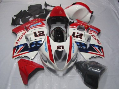 Carenados Moto Suzuki GSXR 1300 Hayabusa 1996-2007 - Blanco Rojo Azul Xerox 21