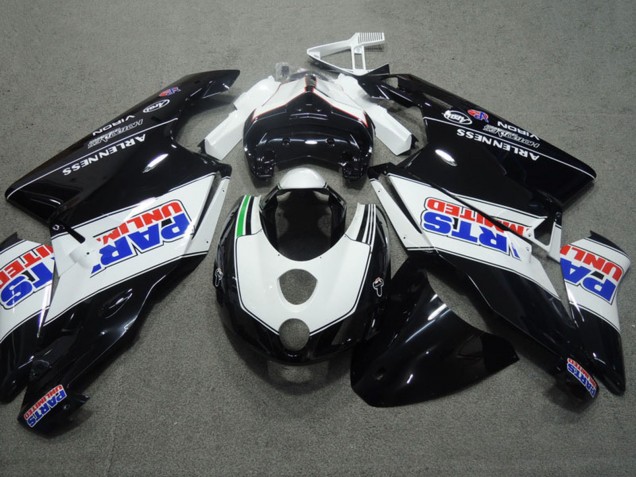Carenados Moto Ducati 749 999 2003-2004 - Blanco Negro Brillante Parts Unlimited