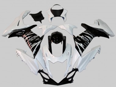 Carenado Moto Suzuki GSXR 600/750 2011-2024 - Blanco Negro Brillante