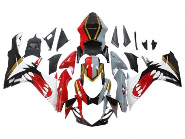 Carenados Moto Suzuki GSXR 600/750 2011-2024 - Rojo Oro Gris Negro Blanco Tiburón
