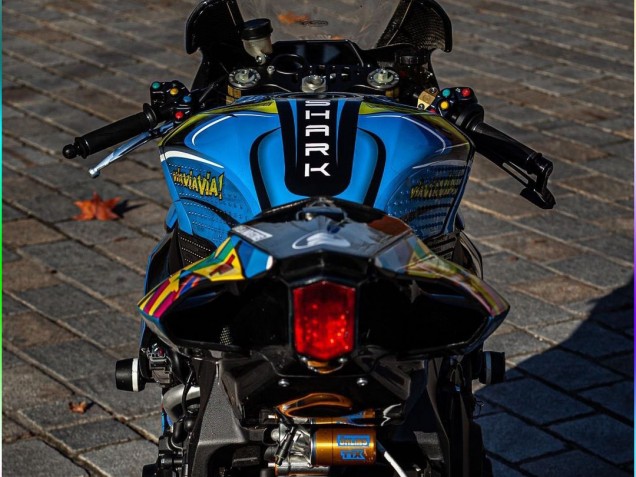 Carenados Moto Yamaha YZF R1 2015-2019 - Azul Amarillo Tiburón