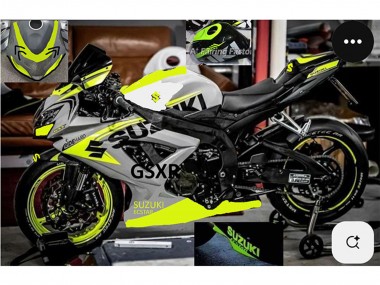 Carenados Moto Suzuki GSXR 750 2004-2005 - Gris Lemon Verde Negro
