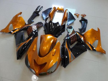 Marrón & Negro No Pegatinas Carenado Kawasaki ZX14R ZZR 1400 06-11