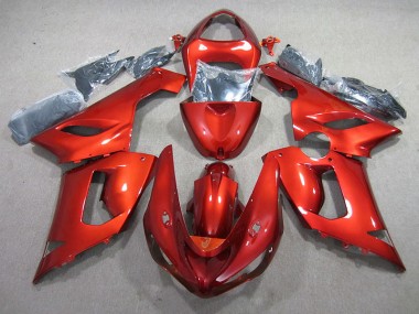 Naranja Inyección Kits Carenado Kawasaki ZX6R 05-06