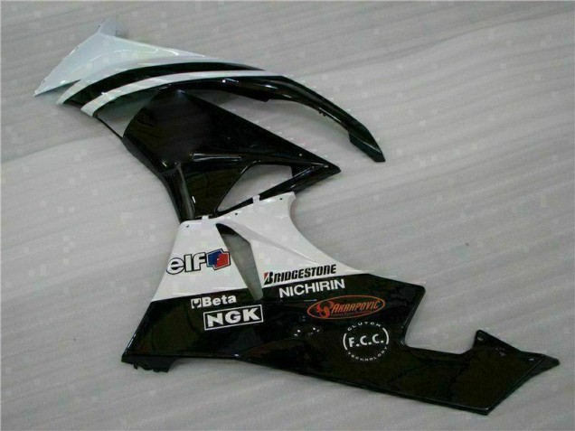 Negro Blanco 3M Touch4 Inyección Kits Carenado Kawasaki ZX6R 09-12