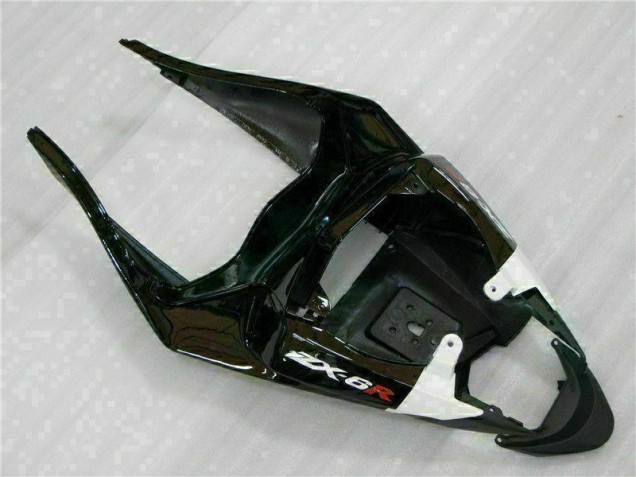 Negro Blanco 3M Touch4 Inyección Kits Carenado Kawasaki ZX6R 09-12