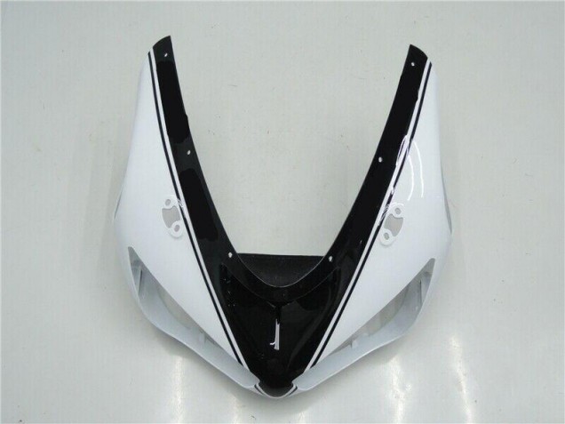 Negro Blanco Carenado & Plástico Kawasaki ZX6R 05-06
