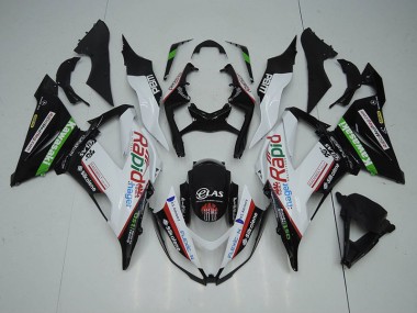 Negro Blanco Rapid Hager Carenado Kawasaki ZX6R 13-18