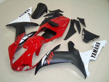 Negro Mate Rojo Carenado Yamaha R1 02-03