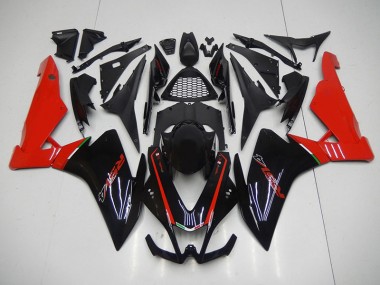 Negro Rojo ABS Kits Carenado Aprilia RSV4 09-15