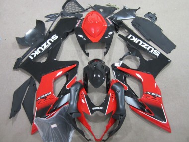 Negro Rojo Inyección Kit Carenado Suzuki GSXR 1000 K5 05-06