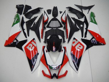 Negro Rojo Kit Carenado Aprilia RSV4 09-15