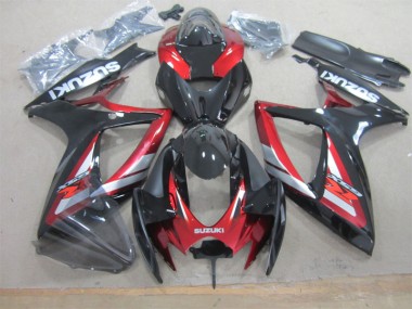 Negro Rojo Kit Carenado Suzuki GSXR 600 K6 06-07
