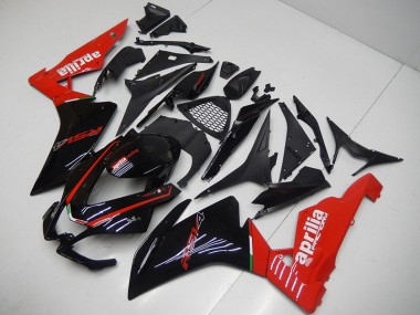 Negro Rojo Kits Completo Carenado ABS Aprilia RSV4 09-15