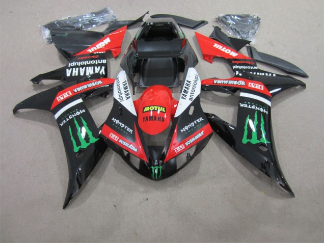 Negro Rojo Motul Carenado Yamaha R1 02-03