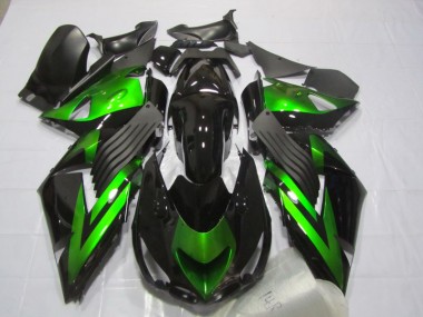 Negro Verde Carenado Kawasaki ZX14R ZZR 1400 06-11