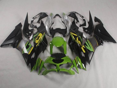 Negro Verde Carenado Kawasaki ZX6R 19-23