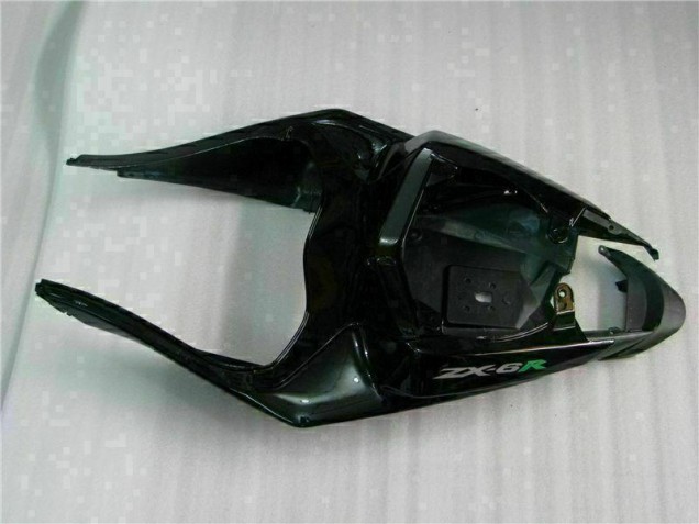 Negro Verde Carenado & Plástico Kawasaki ZX6R 09-12
