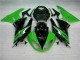 Negro Verde Carenado & Plástico Kawasaki ZX6R 09-12
