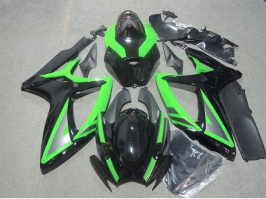 Negro Verde Kits ABS Carenado Suzuki GSXR 600 K6 06-07