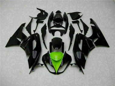 Negro Verde Kits Carenado Kawasaki ZX6R 09-12