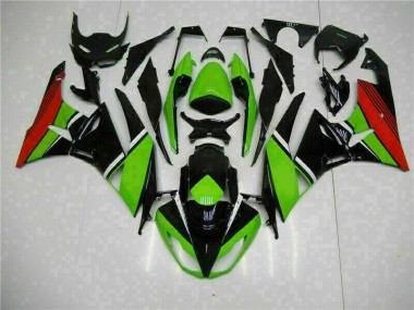 Negro Verde Roja Carenado Kawasaki ZX6R 09-12