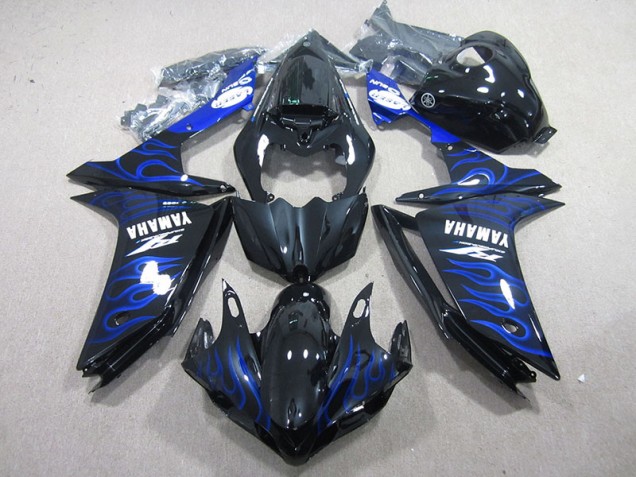 Negro con Azul Llama Carenado Yamaha R1 07-08