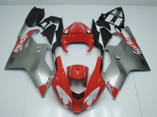 Plata & Rojo Carenado Aprilia RSV 1000 03-06