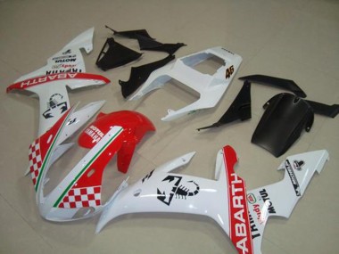 Rojo Blanco Bandera Carenado Yamaha R1 02-03