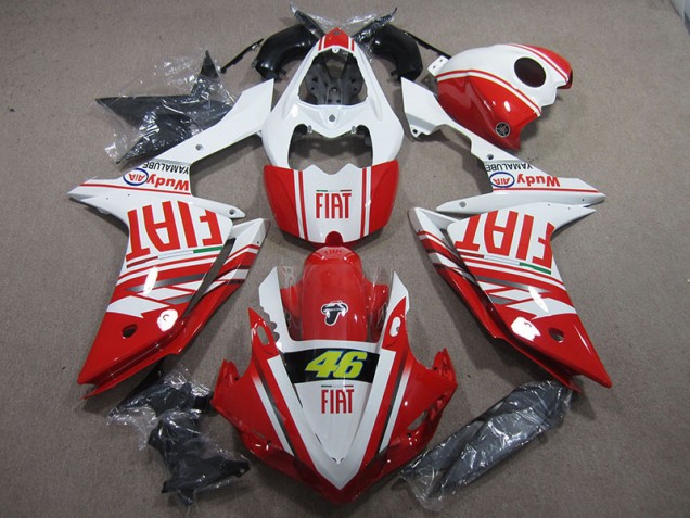 Rojo Blanco Fiat 46 Carenado Yamaha R1 07-08