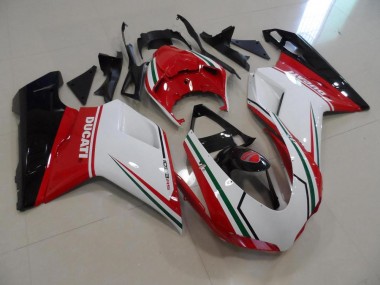 Rojo Blanco Kits Completo Carenado Ducati 848 1098 1198 07-14