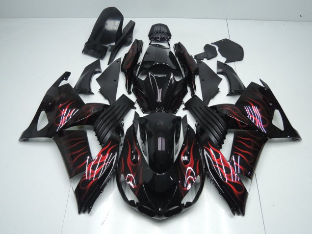 Rojo Llama Carenado Kawasaki ZX14R ZZR 1400 06-11