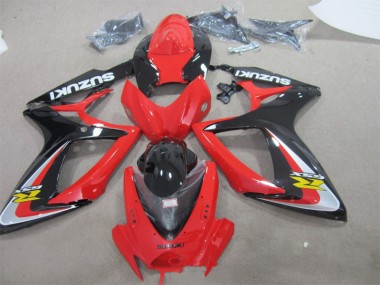 Rojo Negro ABS Plástico Suzuki GSXR 600 K6 06-07