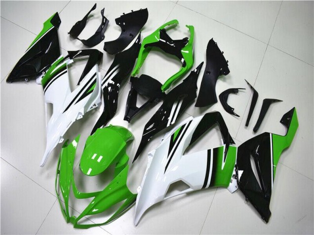 Verde Blanco Negro Carenado Kawasaki ZX6R 13-18