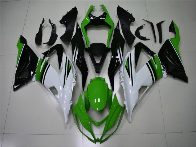 Verde Blanco Negro Carenado Kawasaki ZX6R 13-18