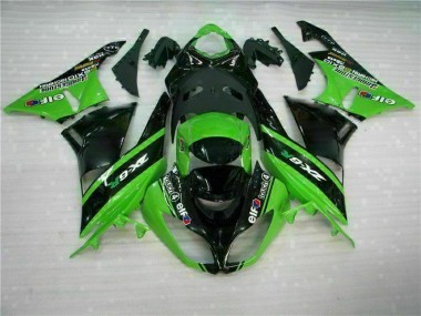 Verde Negro ABS Plástico Kawasaki ZX6R 09-12