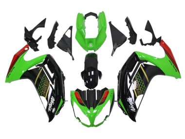 Verde Negro Carenado Kawasaki EX650 12-16