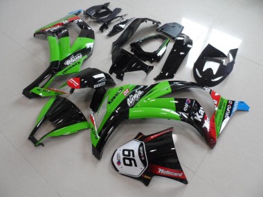 Verde Negro con Número 66 Carenado Kawasaki ZX10R 11-15